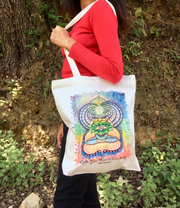 Anahat(Heart Chakra) Goddess Tote bag