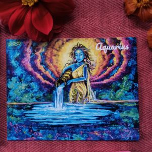 Aquarius- Flat Post Card