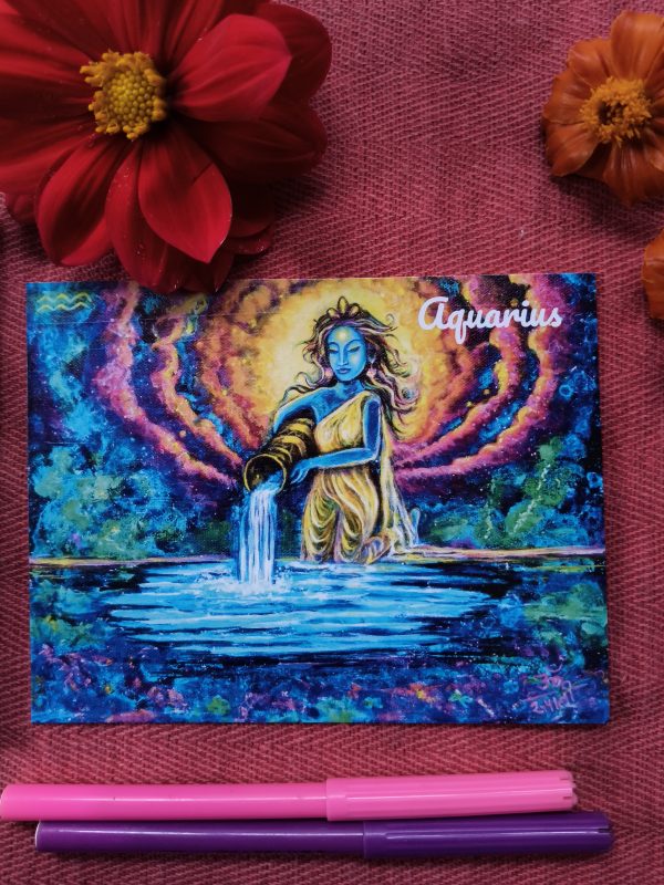 Aquarius- Flat Post Card