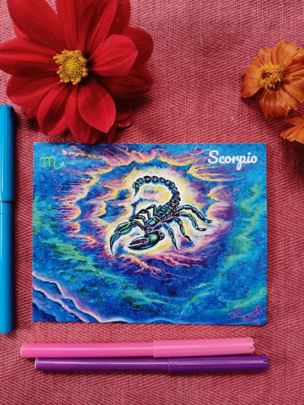 Scorpio - Flat Post Card