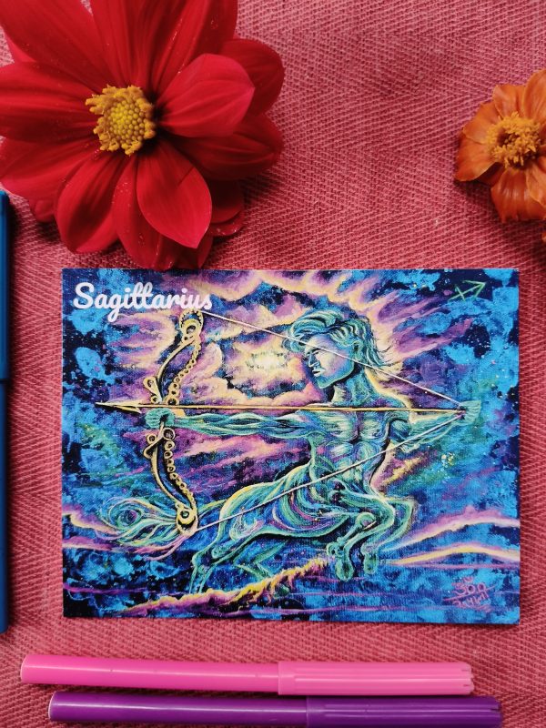 Sagittarius- Flat Post Card