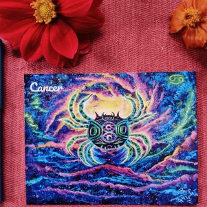 Cancer- Flat Post Card