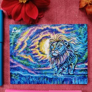 Leo- Flat Post Card