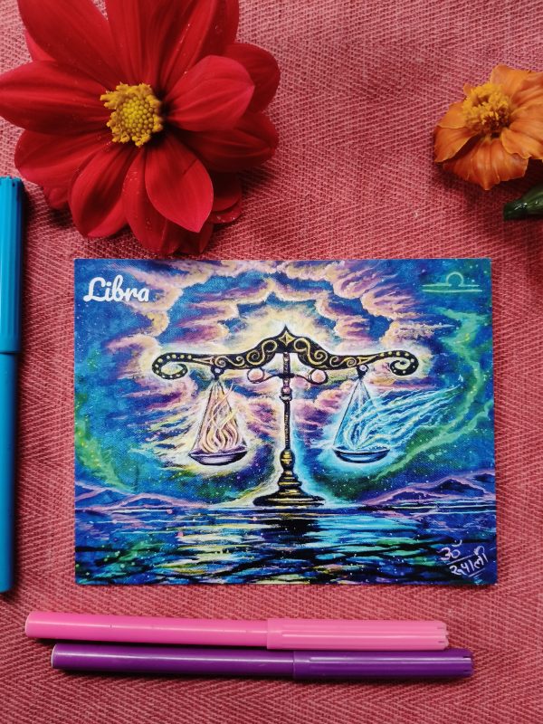 Libra- Flat Post Card