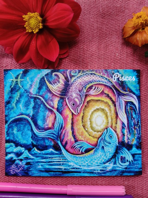 Pisces- Flat Post Card