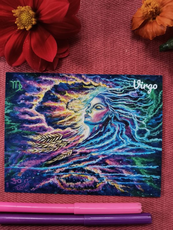 Virgo- Flat Post Card