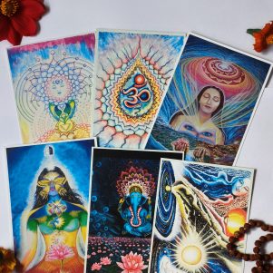 Visionary Art Post Cards- Set of 6 Flat Cards, (Without Envelope)