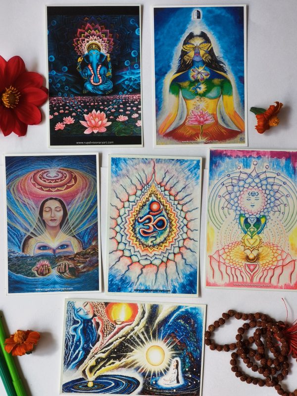 Visionary Art Post Cards- Set of 6 Flat Cards, (Without Envelope) - Image 2