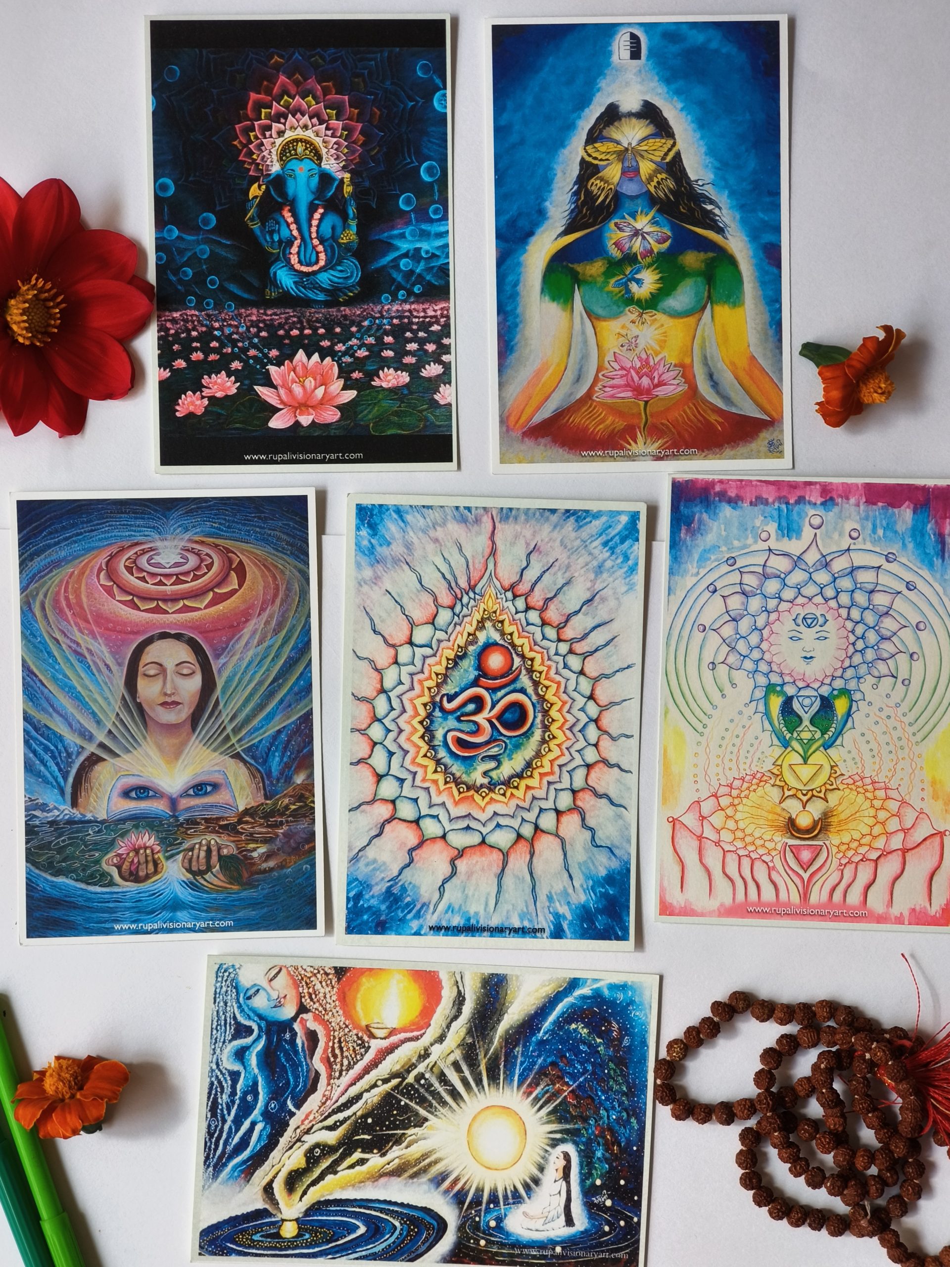 Visionary Art Post Cards- Set of 6 Flat Cards, (Without Envelope) - Image 2