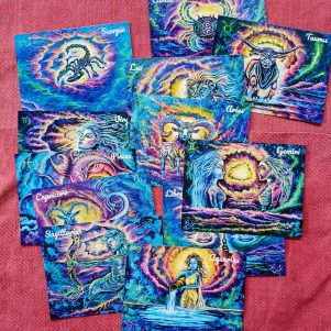 Sun Sign Post Cards- Set of 12