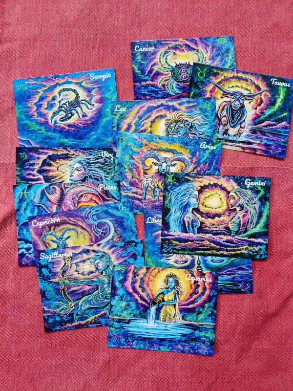 Sun Sign Post Cards- Set of 12