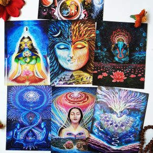 Visionary Art Card Set - Set of 7 Flat Cards, Note Cards (Without Envelope)