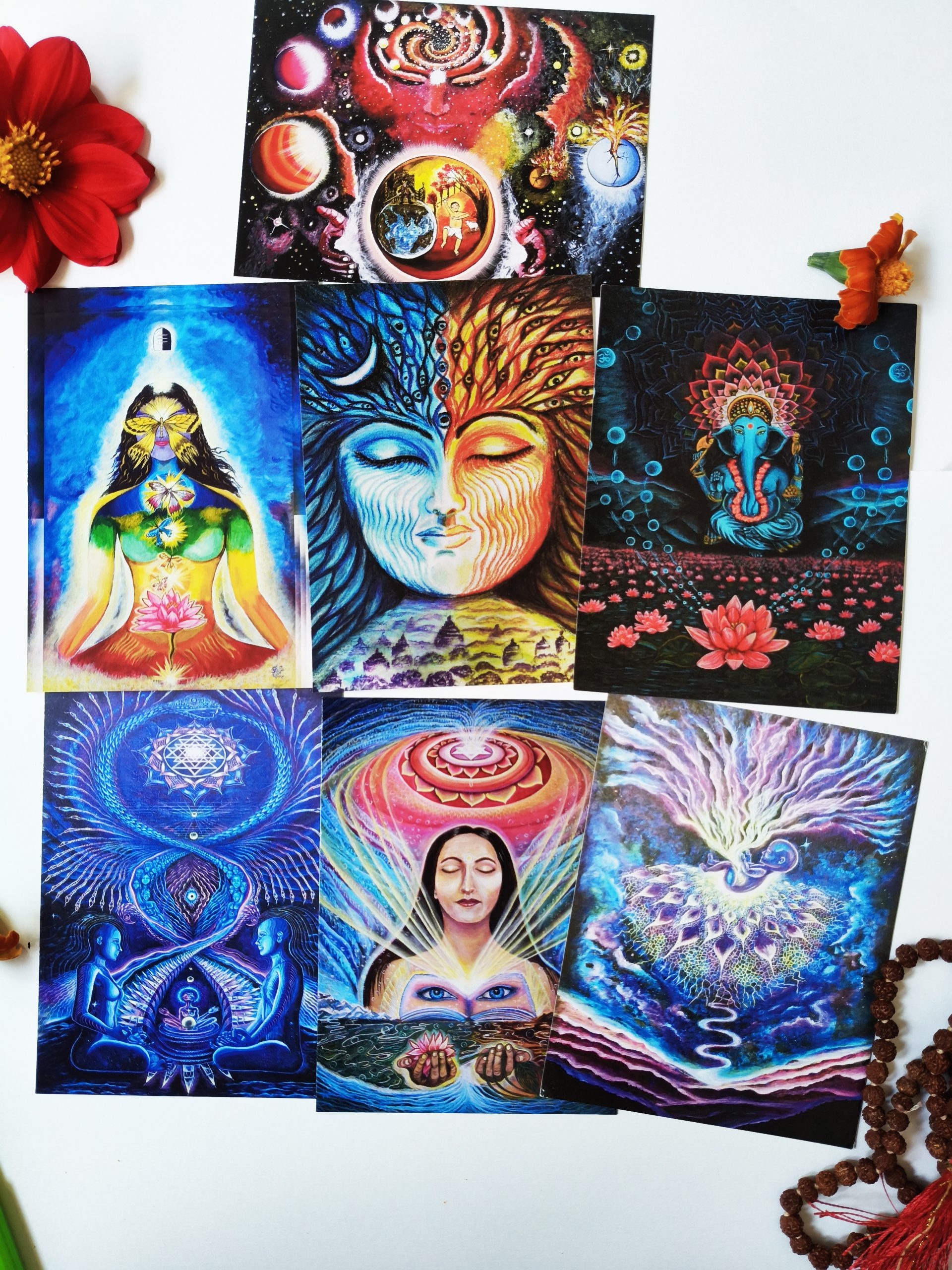 Visionary Art Card Set - Set of 7 Flat Cards, Note Cards (Without Envelope)