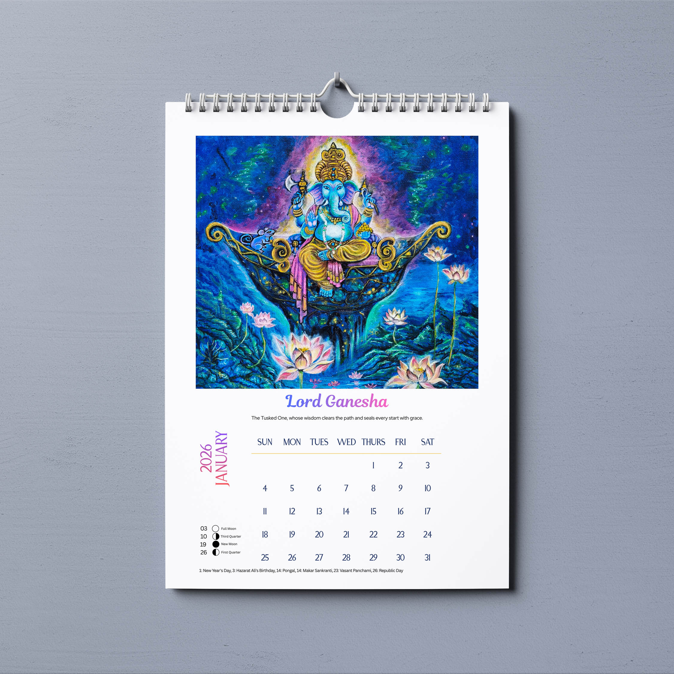 Large Visionary Art Calendar 2026 A3 Size - Image 3