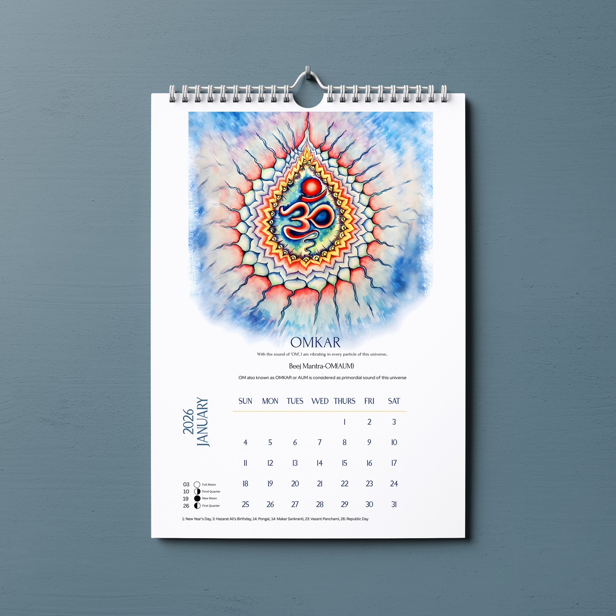 Chakras Energy centers art Calendar 2026 - Image 4