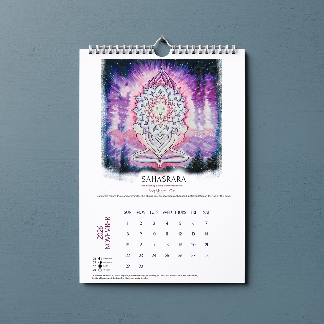 Chakras Energy centers art Calendar 2026 - Image 13