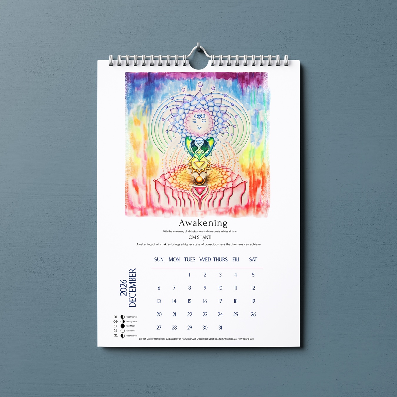 Chakras Energy centers art Calendar 2026 - Image 14