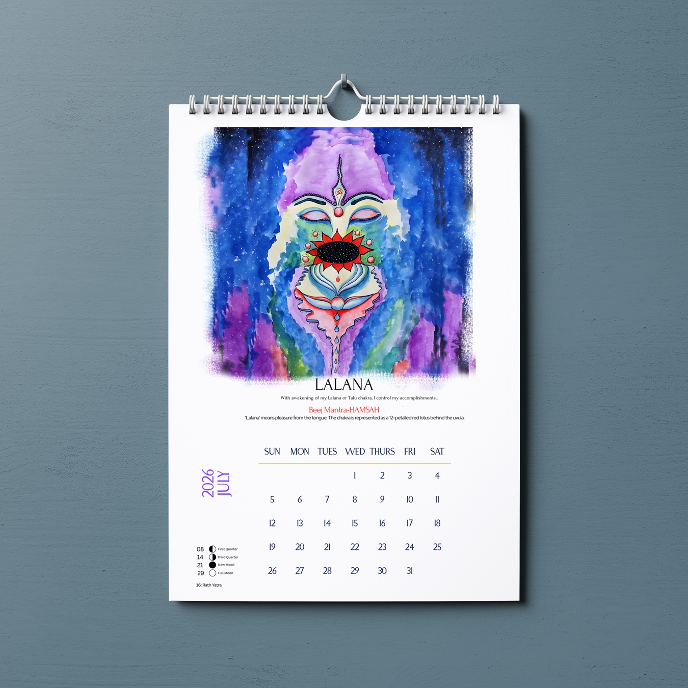 Chakras Energy centers art Calendar 2026 - Image 9