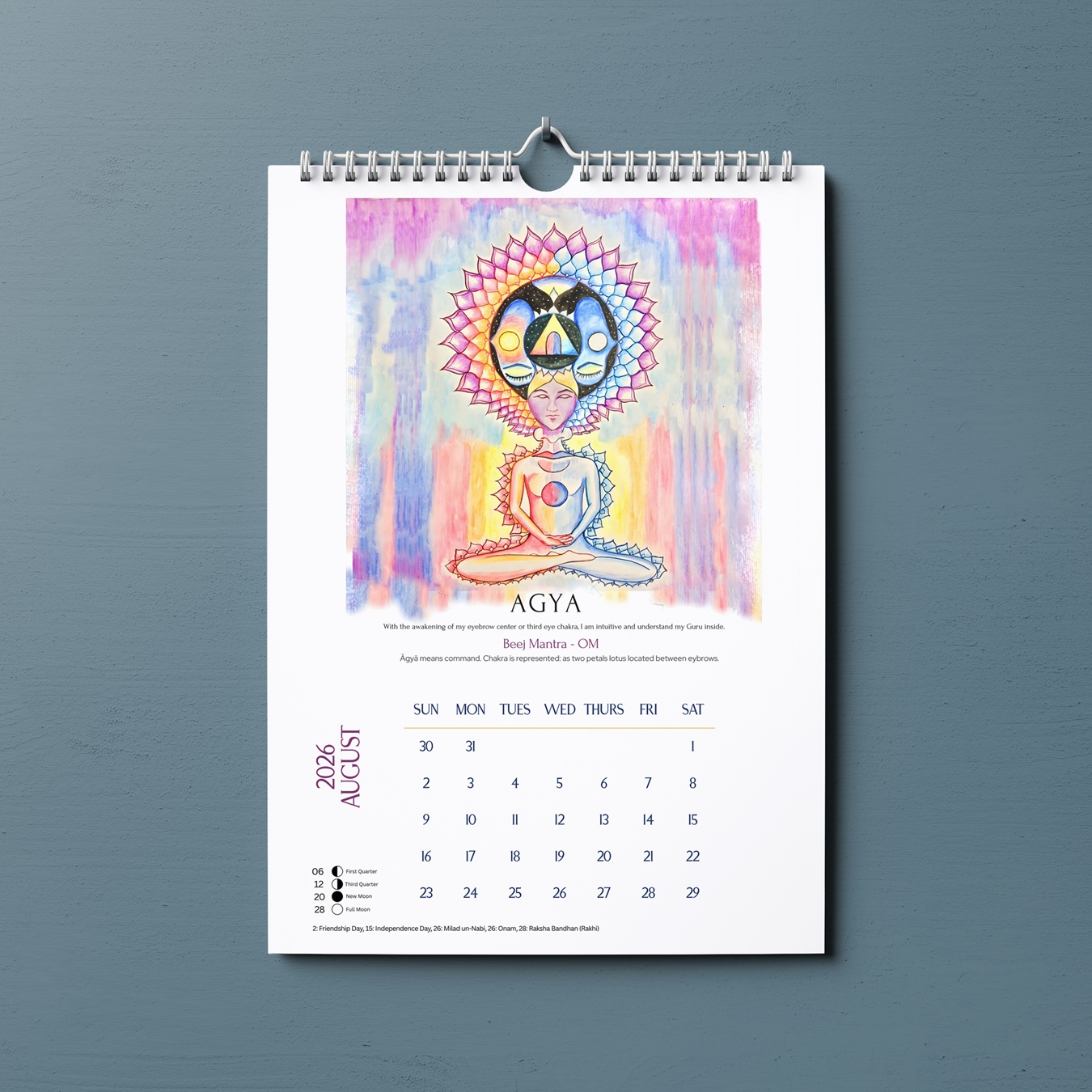 Chakras Energy centers art Calendar 2026 - Image 11