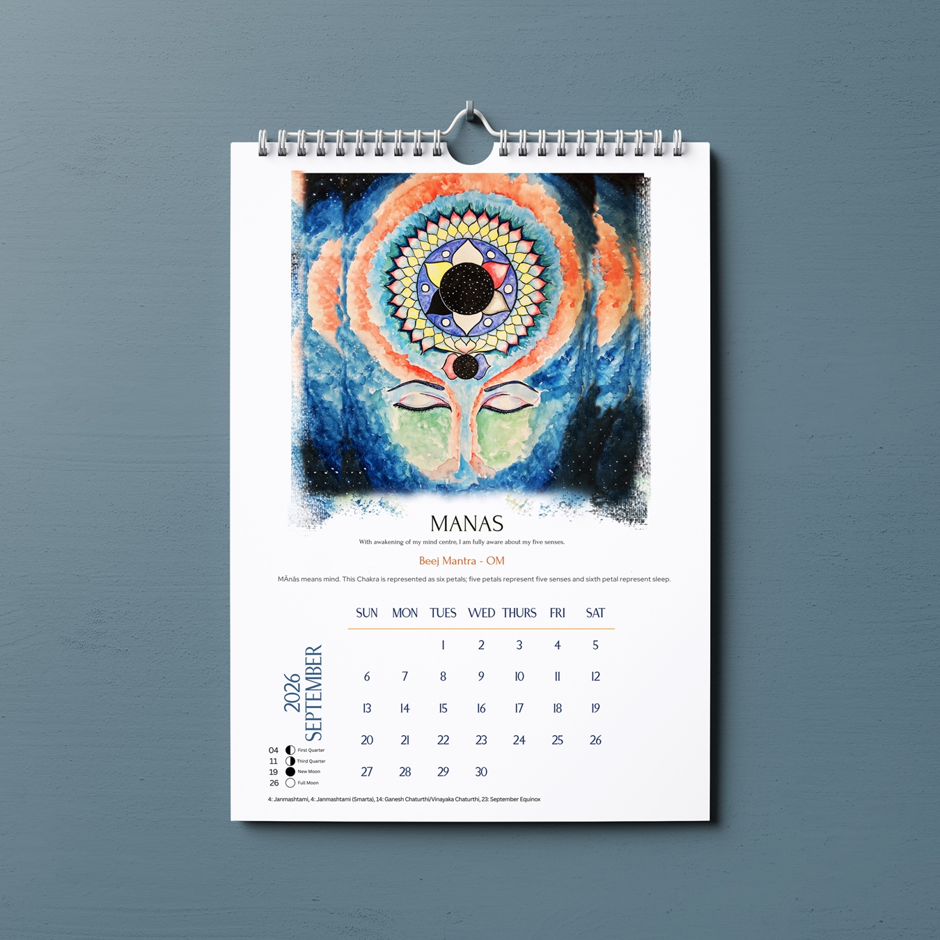 Chakras Energy centers art Calendar 2026 - Image 10