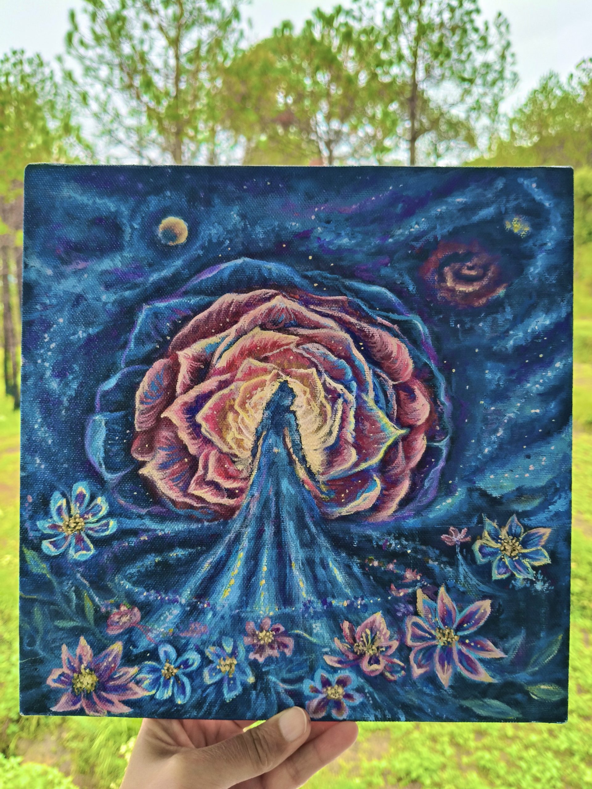 The other side of Freedom oil painting - Image 3